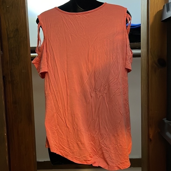 Adreamly orange cold shoulder top size XL - Picture 2 of 3